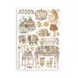 Preview: Stamperia Printed Washi Pad for Art and Craft A5 8 Sheets White Christmas