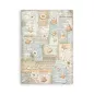 Preview: Stamperia Printed Washi Pad for Art and Craft A5 8 Sheets White Christmas
