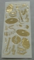 Preview: MD Sticker transparent gold Music Gramophone