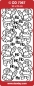Preview: Stickerbogen 10 x 23 cm Santa Ho Ho gold
