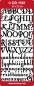 Preview: Stickerbogen 10 x 23 cm Alphabet Luxury ABC gold