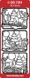 Preview: Stickerbogen 10 x 23 cm Landscape Deer / Sledge / Deer gold