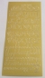 Preview: Stickerbogen 10 x 23 cm Alphabet Luxury ABC gold