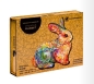 Preview: Unidragon Holz Puzzle "M" 195 Teile Precious Rabbit