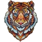 Preview: Unidragon Holz Puzzle "L" 273 Teile  Lovely Tiger