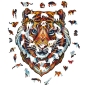 Preview: Unidragon Holz Puzzle "S" 104 Teile  Lovely Tiger
