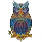Preview: Unidragon Holz Puzzle "S" 101 Teile Charming Owl