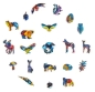 Preview: Unidragon Holz Puzzle "M" 186 Teile Charming Owl