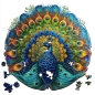 Preview: Escape Welt Holz Puzzle "L" 500 Teile Pfau