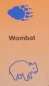 Preview: Doppelseitiger Stempel Wombat