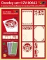 Preview: Set aus 6 Kartenauflegern Floral