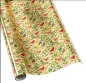 Preview: Caspari Geschenkpapierrolle Songbirds and Holly gold