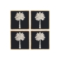Preview: Caspari Glasuntersetzer Lack Set mit 4 Stück im Halter Grand Palms Square Lacquer Coaster in Holder