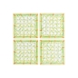 Preview: Caspari Glasuntersetzer Lack Set mit 4 Stück im Halter Lacquer Coaster in Holder Green Trellis
