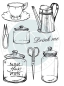 Preview: Craft Consortium Clear Stamp Transparenter Stempel The Herbarium Utensils