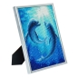 Preview: Crystal Art Kristallkunst Bilderrahmen mit silberfarbigem Rahmen CAM-12 Dolphin Dance