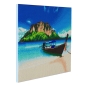 Preview: Craft Buddy CAK-A95L Framed Crystal Art Holzrahmen Tropical Beach Boat