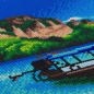 Preview: Craft Buddy CAK-A95L Framed Crystal Art Holzrahmen Tropical Beach Boat