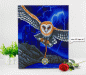 Preview: Craft Buddy CAK-XLED18 Framed LED Crystal Art Holzrahmen Heart of the Storm Owl