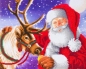 Preview: Craft Buddy CAK-A110L Framed Crystal Art Holzrahmen Santa's Best Friends