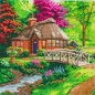Preview: Craft Buddy CAK-TK2M Framed Crystal Art Holzrahmen THOMAS KINKADE Friendship Cottage