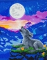 Preview: Craft Buddy CAK-A123L Framed Crystal Art Holzrahmen Howling Wolf Cub