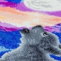 Preview: Craft Buddy CAK-A123L Framed Crystal Art Holzrahmen Howling Wolf Cub