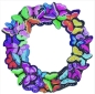 Preview: Craft Buddy CA-WR7 Crystal Art Butterfly Wreath Kit Kranz aus MDF 30 x 30 cm