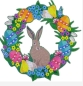 Preview: Craft Buddy CA-WR6 Crystal Art Easter Wreath Kit Kranz aus MDF 30 x 30 cm