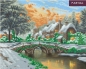Preview: Craft Buddy CAK-TK10LED Thomas Kinkade Framed Crystal Art Holzrahmen Cobblestone Christmas