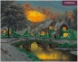 Preview: Craft Buddy CAK-TK10LED Thomas Kinkade Framed Crystal Art Holzrahmen Cobblestone Christmas