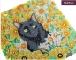 Preview: Craft Buddy CCK-A103 Crystal Art Card 18 x 18 cm Cat among the Flowers