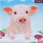 Preview: Craft Buddy CCK-A100 Crystal Art Card 18 x 18 cm Pig on the Fence