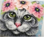 Preview: Craft Buddy CSCU2-FCAT Cross Stitch Cushion Kit Kreuzstich Sticken Kissen Pretty Kitten