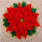 Preview: Craftbuddy LH02-POIN Latch Hook Rug Kit Knüpfen Kissen Poinsettia