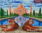 Preview: Craft Buddy CAK-A163L Framed Crystal Art Holzrahmen Taj Mahal Tigers