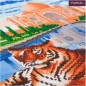 Preview: Craft Buddy CAK-A163L Framed Crystal Art Holzrahmen Taj Mahal Tigers