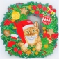Preview: Craft Buddy CA-WR13 Crystal Art Kit Wreath 30 x 30 cm Christmas Cat