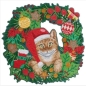 Preview: Craft Buddy CA-WR13 Crystal Art Kit Wreath 30 x 30 cm Christmas Cat