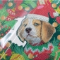 Preview: Craft Buddy CA-WR12 Crystal Art Kit Wreath 30 x 30 cm Christmas Dog