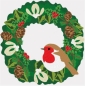 Preview: Craft Buddy CA-WR3 Crystal Art Kit Wreath 30 x 30 cm