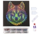 Preview: Craft Buddy CAK-A187M Framed Crystal Art Holzrahmen Colourful Wolfe