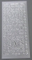 Preview: Reddy Stickerbogen 10 x 23 cm Rahmen und Ecken Brokat silber