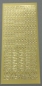 Preview: Reddy Stickerbogen 10 x 23 cm Rahmen und Ecken Würfel gold
