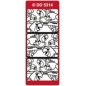 Preview: Reddy Stickerbogen 10 x 23 cm Papageien, silber