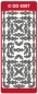 Preview: Reddy Stickerbogen 10 x 23 cm Rahmen und Ecken Brokat silber