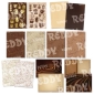 Preview: Reddy Cards Bastelset für 12 Kaffeekarten braun-beige