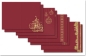 Preview: Reddy Cards DeLuxe Doppelkarten-Set gold-laminiert, bordeaux