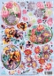 Preview: Reddy Cards Dufex 3 D Stanzbogen Chrysanthemen und Veilchen