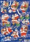 Preview: Reddy Cards Dufex 3 D Stanzbogen Lustige Weihnachtsmänner